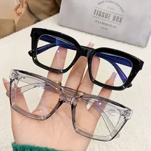 【Samphorid】Kacamata Anti Cahaya Biru Bingkai Besar Kacamata Sederhana Modis Kacamata Optik Mata Kucing Wanita