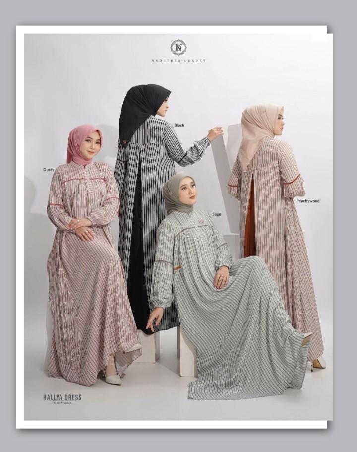 Product Introduction of gamis wanita terbaru hallya dress by nadheera 2