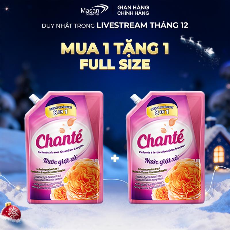  Combo 2 Nước giặt xả cao cấp 8 trong 1 Chanté Túi x 3.05KG 