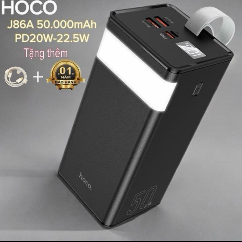   Tặng Cáp tùy chọn  kèm gói bảo hành 1 năm pin dự phòng hoco J86A  22.5W  50000MAH sạc nhanh pd20w -22.5w Sạc Điện Thoại Phụ Kiện 