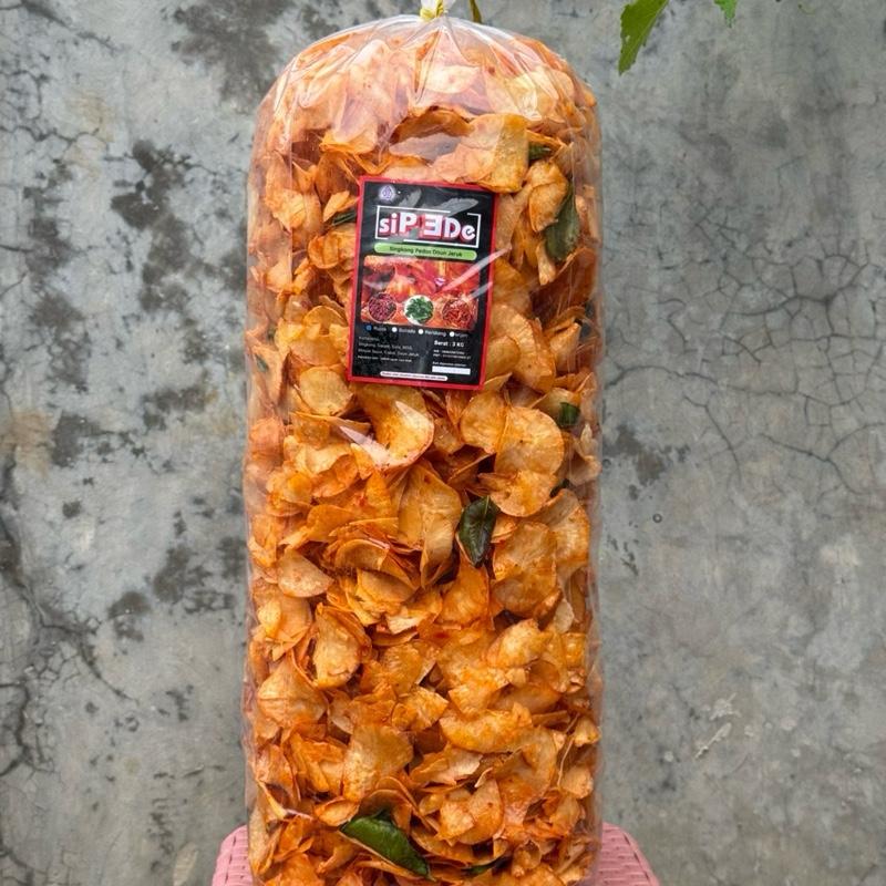 KERIPIK SINGKONG LENGKET PEDAS MANIS  BALADO MERAH RUJAK KEMASAN BALL Food Kripik 4