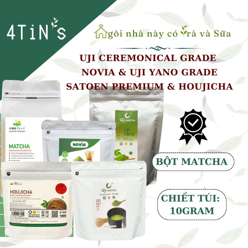 Uji Matcha - Bột Trà Xanh Uji Ceremonial - Yano Grade & Novia & Santoen Premium & Houjicha Special - Chiết Lẻ 10Gram - Hàng Chính Hãng