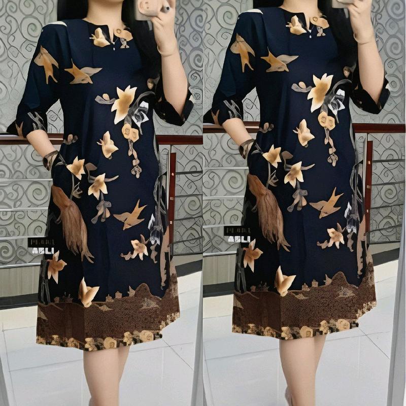 Tunik Batik Kantoran Standar Ld 106cm 3