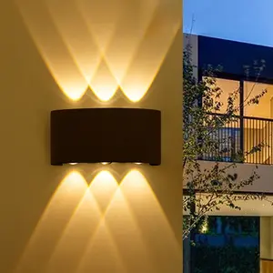 [COD] Lampu Dinding Taman Outdoor LED Wall Light 2/4/6/8 Mata 220V Indoor LED Wall Lamp Minimalist Lampu Tempel Cocok Untuk Tembok Pilar Rumah 2/4/6/8 Watt Kabel
