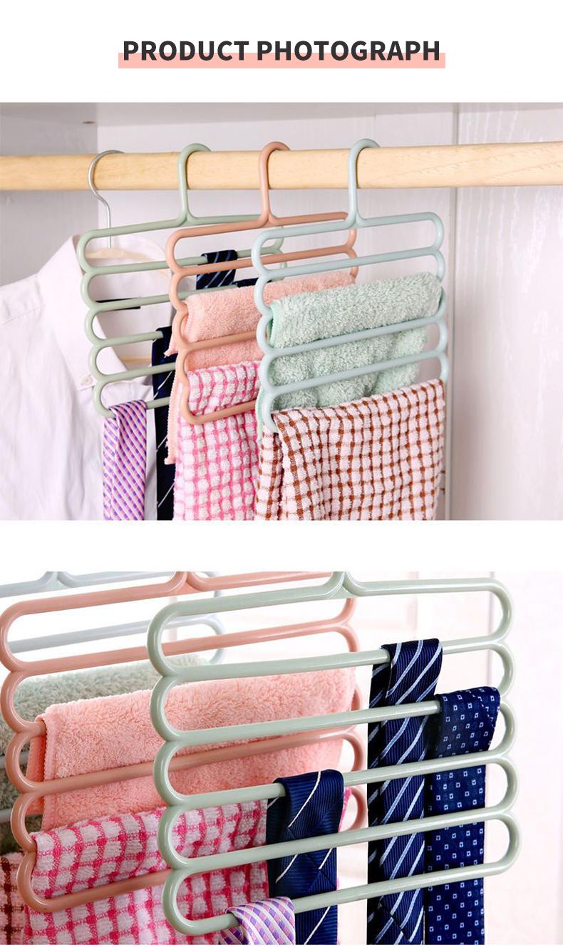 Product Introduction of HOME+ 5 Layer Hanger multi purpose hanger Towel Pants Holder Wardrobe Closet Storage Rack Organizer Hanging storagesupplies 14
