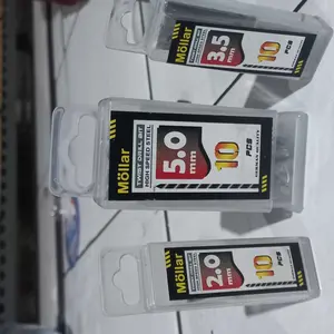 (10pcs) Mata Bor Besi Kayu HSS Mollar Putih Twist Drill Bit 1.5mm 2mm 2.5mm 3mm 3.5mm 4mm 5mm