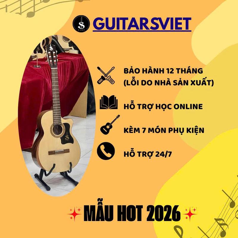 Đàn guitar classic cao cấp mã ESAC25 PRo Mẫu 2026