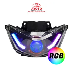 ( LIVE ) HEADLAMP BEAT DELUXE GEN 1 2020-2024 AWAL FULL SET REFLEKTOR LED PROJECTOR 2 INCHI 40W SUPER TERANG