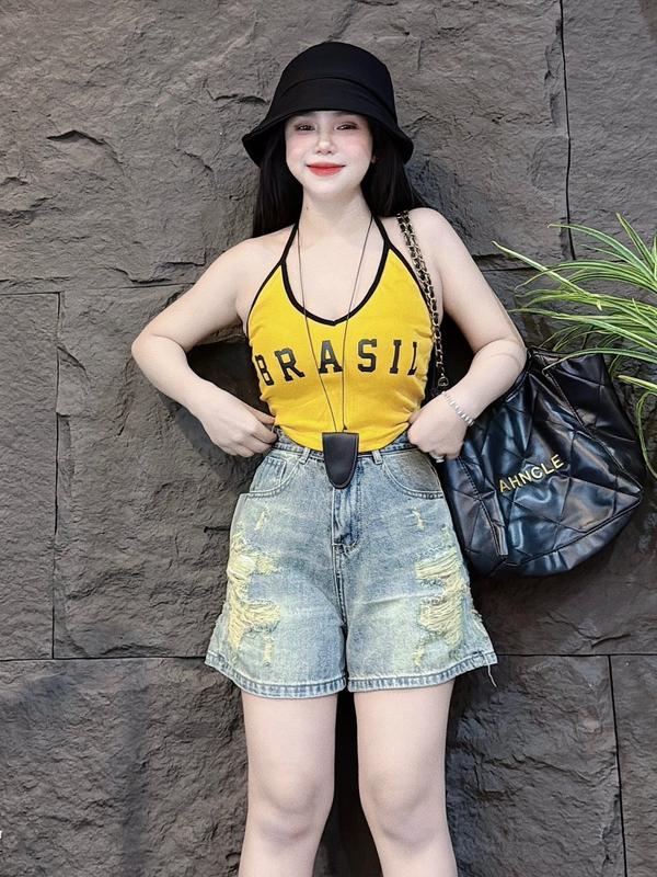   LSN  Ngố Đùi  Quần Jean Ngố Nữ Rách Trước Sau Mẫu Mới 289 - 290 