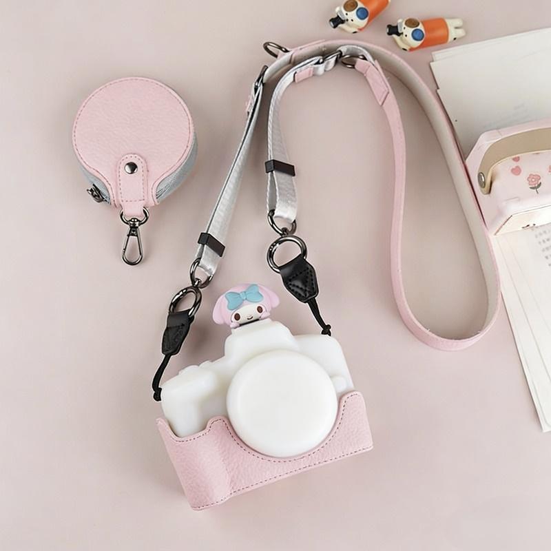  Túi máy ảnh Áp dụng cho Canon R50 và R10 Vỏ bảo vệ máy ảnh Vỏ R100 Vỏ thế hệ thứ hai Máy ảnh không gương lật R100 Bao da Túi đeo chéo Dây đeo vai 