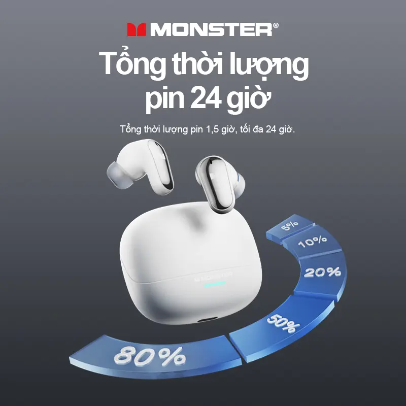 Tai nghe Bluetooth Monster MQT52, siêu nhẹ và thoải mái khi đeo, kết nối ổn định Bluetooth 5.4, âm thanh vòm cho chơi game và nghe nhạc | BigBuy360 - bigbuy360.vn Tai nghe Bluetooth Monster MQT52, siêu nhẹ và thoải mái khi đeo, kết nối ổn định Bluetooth 5.4, âm thanh vòm cho chơi game và nghe nhạc | BigBuy360 - bigbuy360.vn