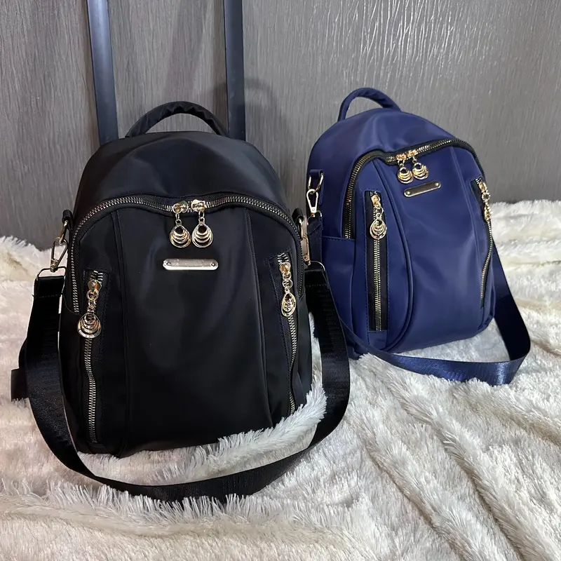 Tas Ransel Fashion Wanita Terbaru Backpack Korea Multifungsi Hitam Cewek Sekolah Kulit 3