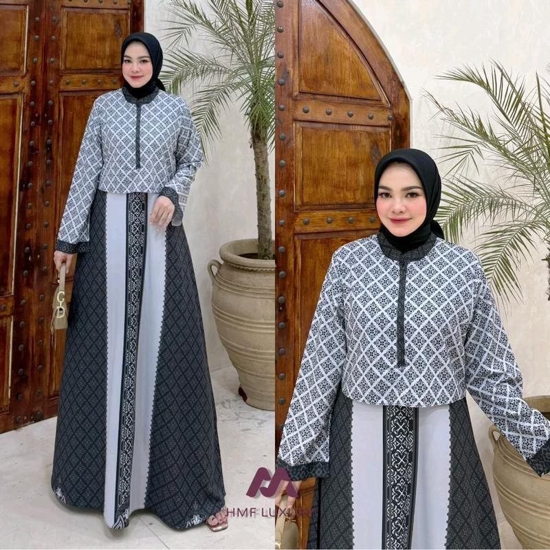 Gisella Dress Gamis terbaru Premium original import by hmf luxury 2
