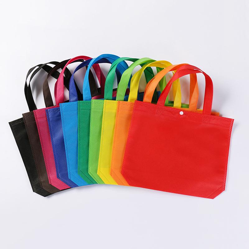 Foldable Button 1 Pc New Reusable Foldable Button Shopping Bag Durable Non-Woven ...
