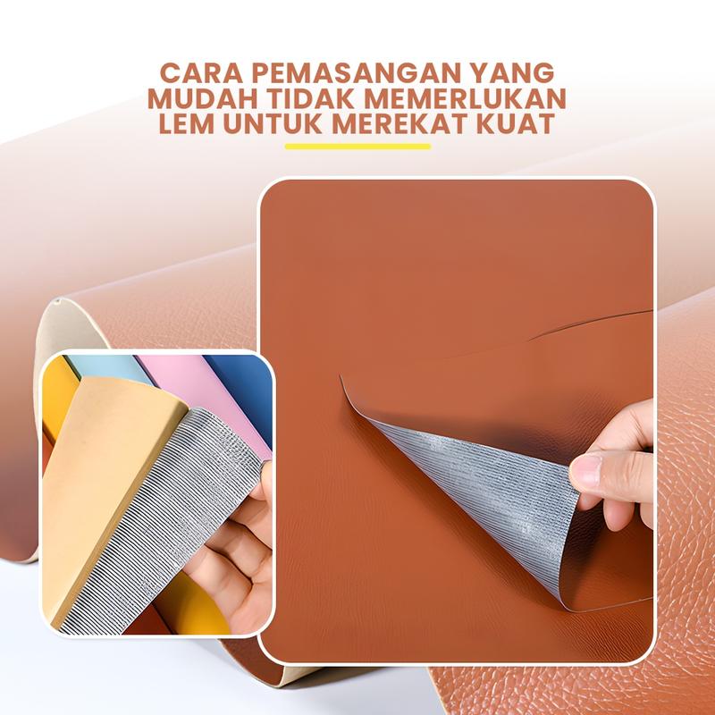 【Cerviade】Terlaris Stiker Kulit Perbaikan Sofa/langsung bisa ditempel/premium/stiker sofa kulit 4
