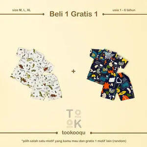 Beli 1 Gratis 1 Setelan Baju Anak Umur 1-6 Tahun Katun