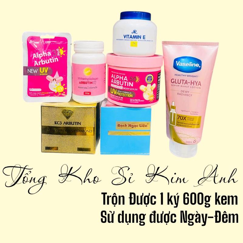 COMBO KEM BODY TỰ TRỘN BẠCH NGỌC LIÊN 6 món Làm Đẹp Da