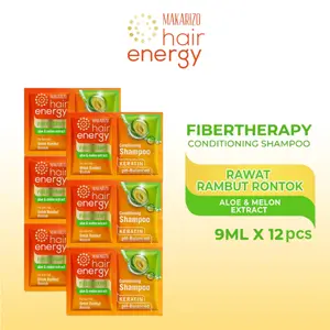 Makarizo Hair Energy Fibertherapy Conditioning Shampoo Aloe Melon 9 mLx12