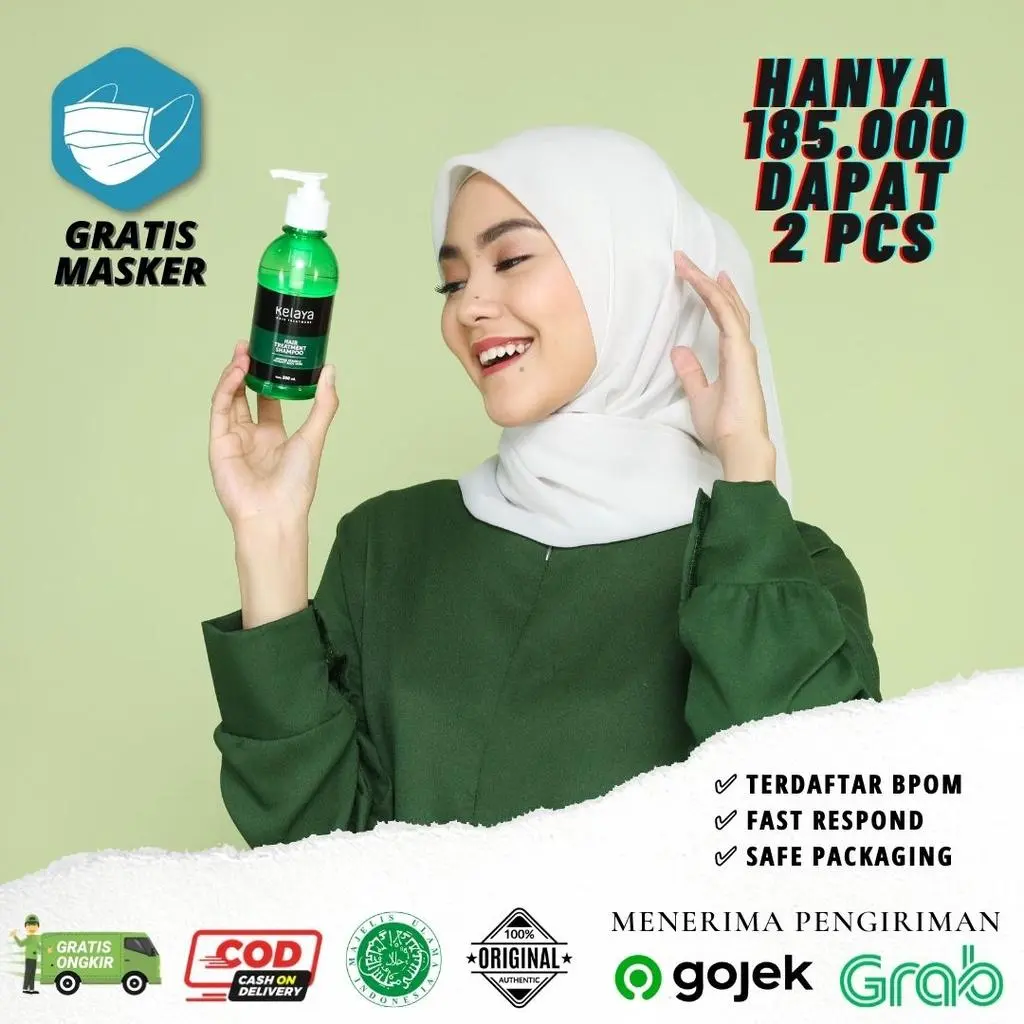[Promo Beli 1] Kelaya Hair Treatment Shampoo 250ml Perawatan Rambut Rontok Obat Penumbuh Rambut Botak Anti Rontok Extract non sls