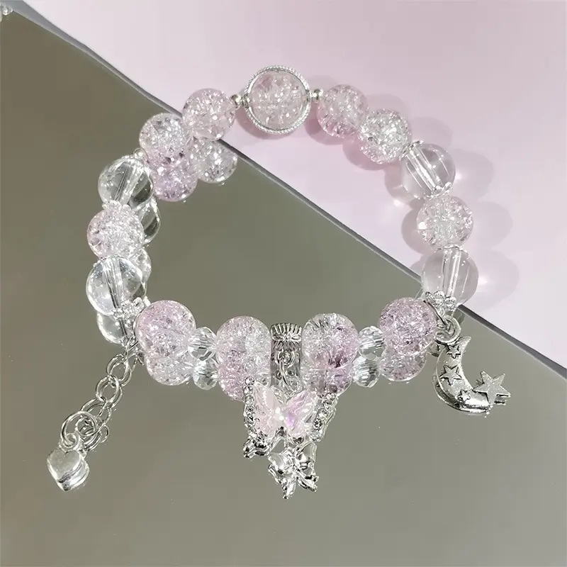 [Yybooklu]COD Super Immortal Butterfly Bracelet Women Sweet Versatile Bracelet Colorful Beaded Bracelet Love Gift 7