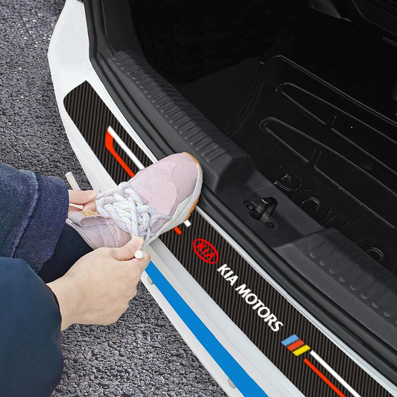Bảo vệ miếng dán cửa ô tô bằng sợi carbon, cho KIA, miếng dán dải ngưỡng tự động, thích hợp cho Forte, Spectra, Mbang, Sportage, Picanto, RIO, Picanto, Cerato, Seltos, OPTIMA, Carnival, Sorento, phụ kiện 5