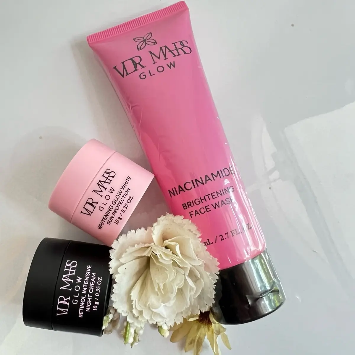 1 paket skincare VDR MARS GLOW (cream siang+cream malem+face wash)