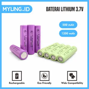 Myung.id Baterai Lithium Charger Hongli 14500 500mAh 18650 1200mAh 3,7V / Rechargeable Lithium Battery