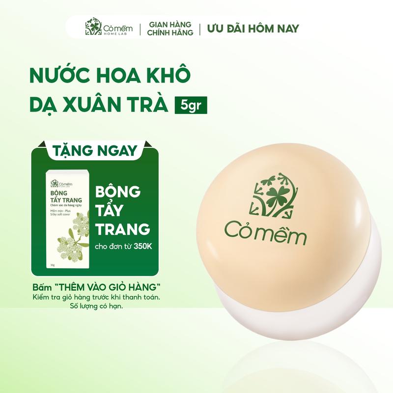 Nước Hoa Khô Dạ Xuân Trà Hương Mật Ong Hoa Nghệ Tây Cỏ Mềm - 5g