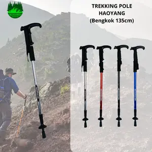 Trekking Pole Bengkok HaoYang Antishock Alat Mendaki Outdoor, Camping tracking pole
