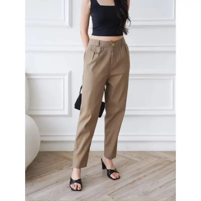 Ara Basic Pants Highwaist Celana Baggy angkel Pants Celana Kantor Loose Pants Terbaru Wanita Panjang Kulot Casual celana korean style