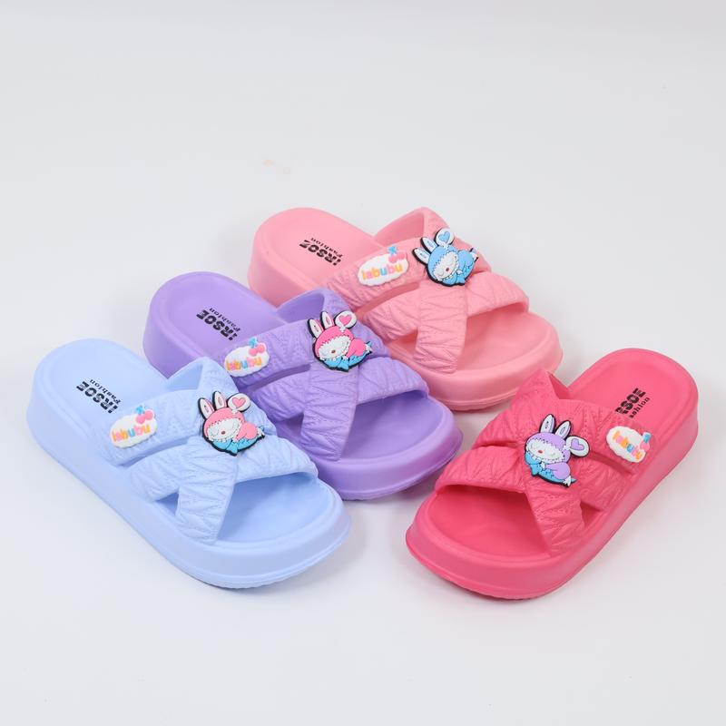 2024 New Sandal Selop anak LABUBU Viral Kekinian Bahan Karet Jelly Anti Slip Kaki Fashion 7