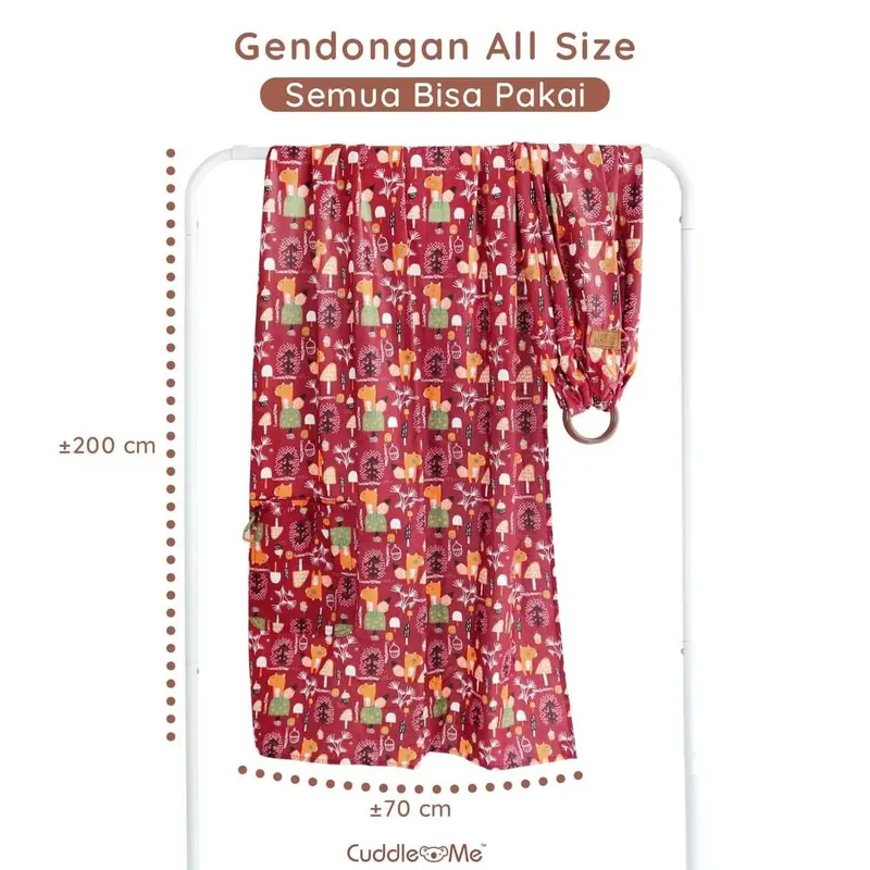 Bamboo Sling Cuddleme Gendongan Samping Bayi Baru Lahir Balita Gendong 5