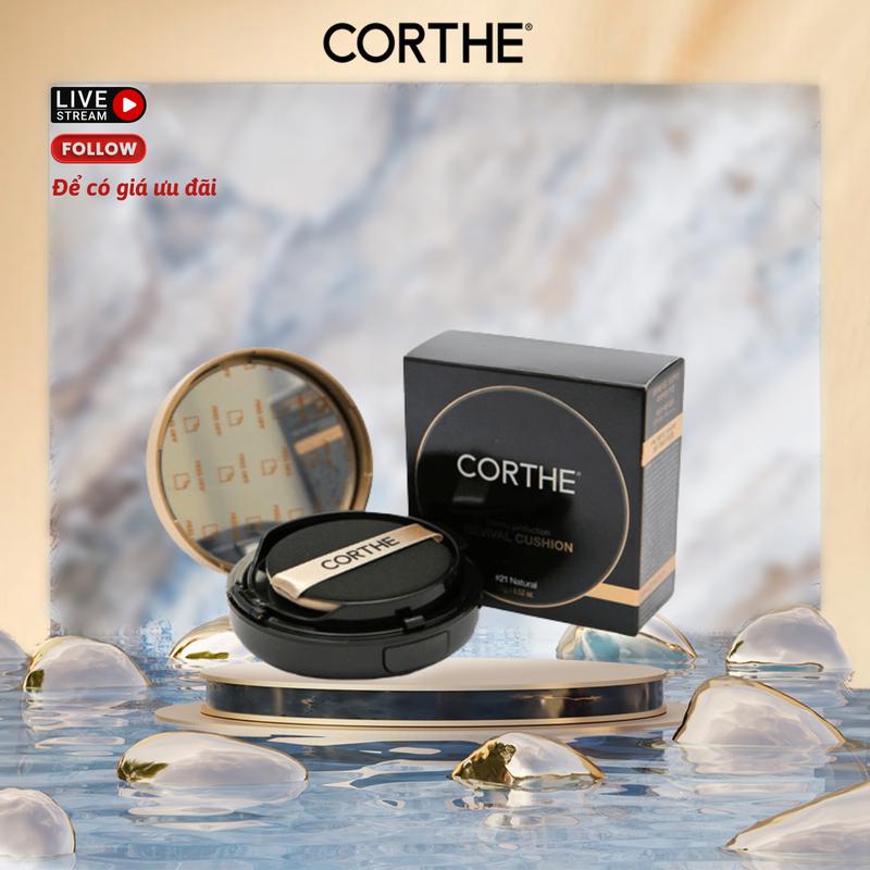 Corthe Dermo Protection Revial Cushion - Phấn Nước Trang Điểm Mỏng Nhẹ Tone 21