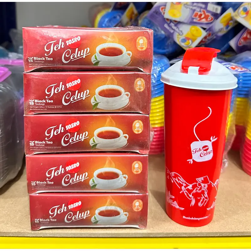 [Gratis Botol minum] Teh Sosro celup  1ball = Isi 5 Kotak 15 Bag - Teh Celup Sosro - Air, Tea 4