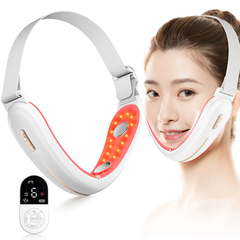 Updated ANLAN V Face Device EMS Heat Massage Red/Blue Light