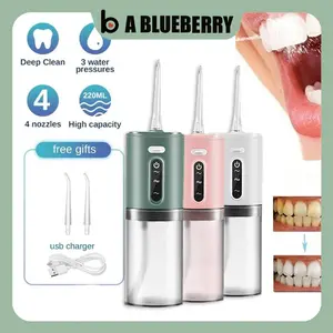 A BLUEBERRY Smart Electric Oral Irrigator Water Flosser Dental 280ML Oral Care Dental Scaler Teeth Portable USB Rechargeableeaner Portable