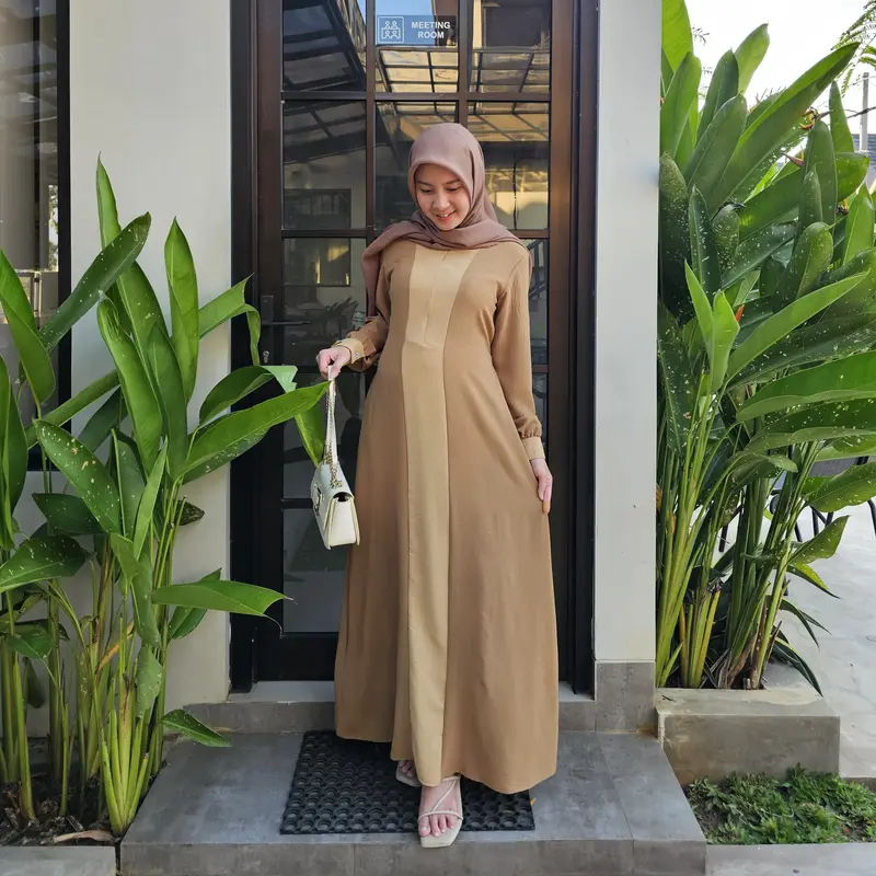 Gamis Keikko Nanako by Nanae Size S-XXL Dress muslim Fashion kondangan bahan Crinkle Cey Star Premium HQ by NANAKO Cantik Formal Wanita Airflow 0