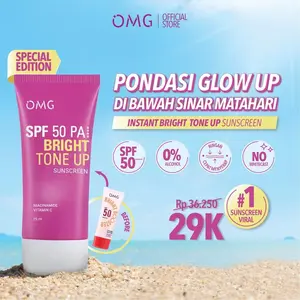 BIG SIZE OMG Oh My Glow UV Barrier Sunscreen SPF 50 PA++++ - Sunscreen Pencerah Wajah