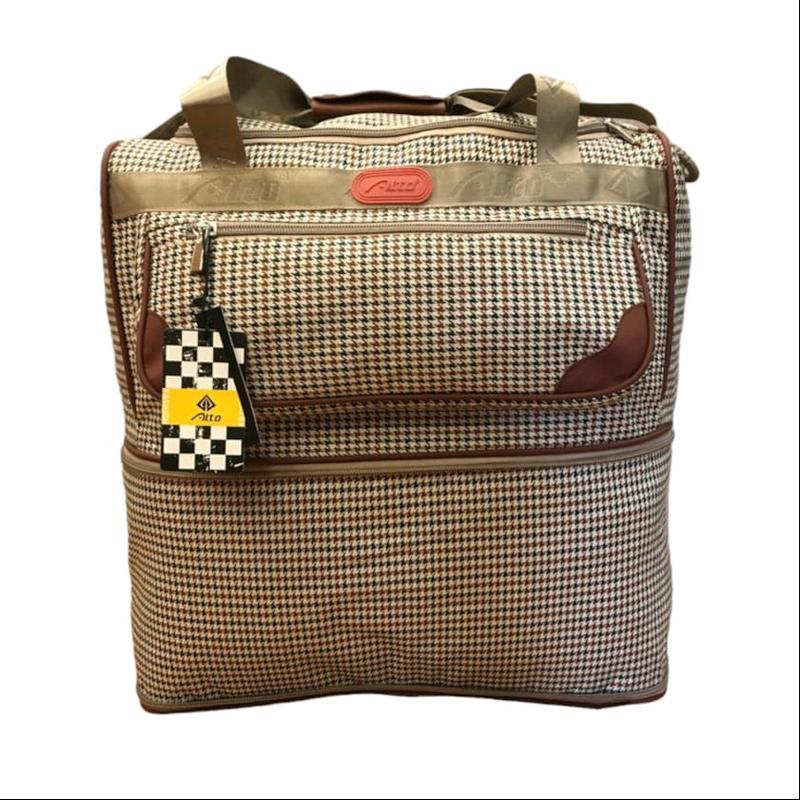 Tas Pakaian Besar / Tas Lipat & Besar Alto / Tas Pakaian Motif Kotak 2 Tingkat / Tas Jinjing / Tas Mudik Besar Umroh Haji Travel Pria 2