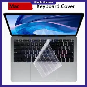 Keyboard COVER Protector Laptop 13 Inch Support Macbook Neo KEYBOARD PROTECTOR TRANSPARAN TPU COVER BAHAN SILICONE MAC NEW AIR M2 M3 M4 PRO 13 14 15 16 M1 2020 2021 Putih Laptop Computer