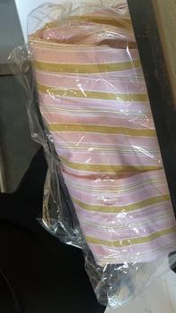 Product Review of Wispie Girl Boss Fitted Shirt | Kemeja kerja wanita fit garis stripe karet Lembut pink hijau biru from M**🍵 0