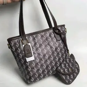 TOTEBAG CRSTY NG RSS #0609 SIGNATURE IN 2 TALI TAS WANITA TERBARU TERLARIS VIRAL TRENDY KERJA KULIAH DENGAN DESAIN GEOMETRI KANVAS