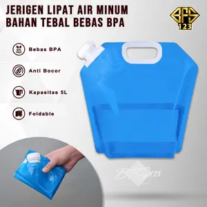 Jerigen Lipat 5 Liter Kantong Air Minum Water Bag Portable Camping Gear Outdoor