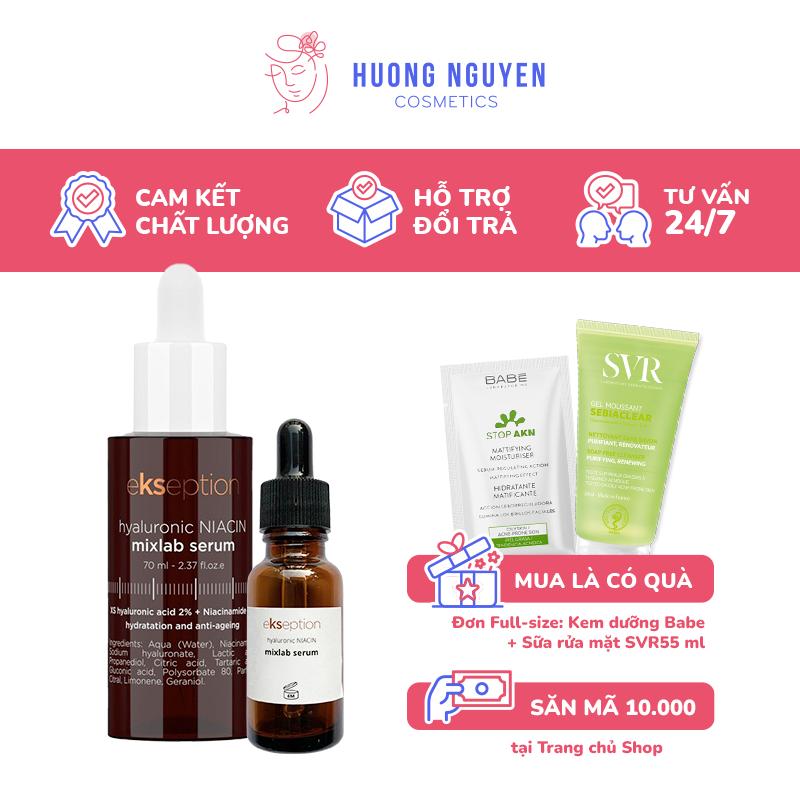 Serum Giảm Mụn & Giảm Thâm Nám, Nếp Nhăn Ekseption Hyaluronic Niacin Mixlab 75ml Làm Đẹp Da Skincare