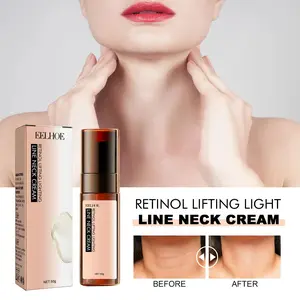 Eelhoe Krim Leher Retinol, Krim Perawatan Kulit Pengencang Pencerah Leher Mengurangi Garis Leher