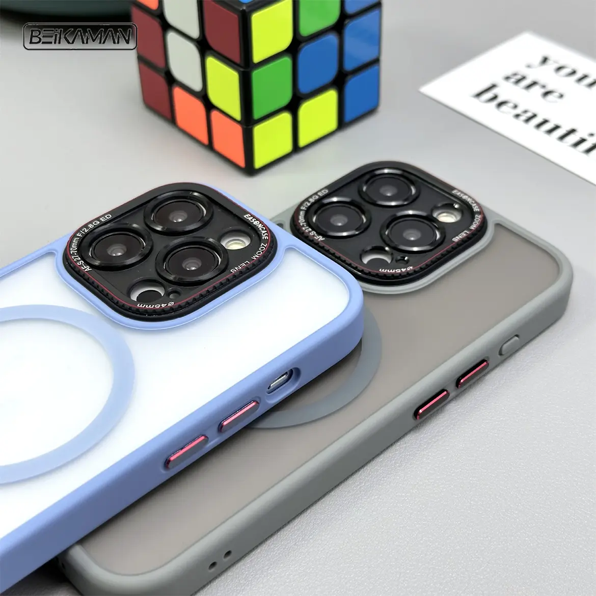 Professional MagSafe Leica Camera Hard Shell Shockproof Magnetic Phone Case for iPhone 14 12 13 15 Pro Max/Plus Wireless Charging Matte Semi-Transparent Anti-shock Phone Cover Protective Accessories Shockproof Casing