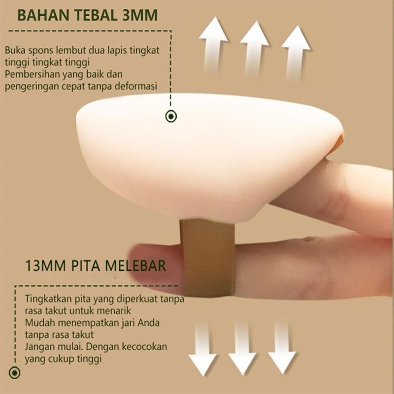 Puff Sponge Bedak Cair Spons Foundation Wajah Profesional Ekstra Besar Ekstra Tebal 7cm Lembut Dan Alami Blender sponge lokal 2