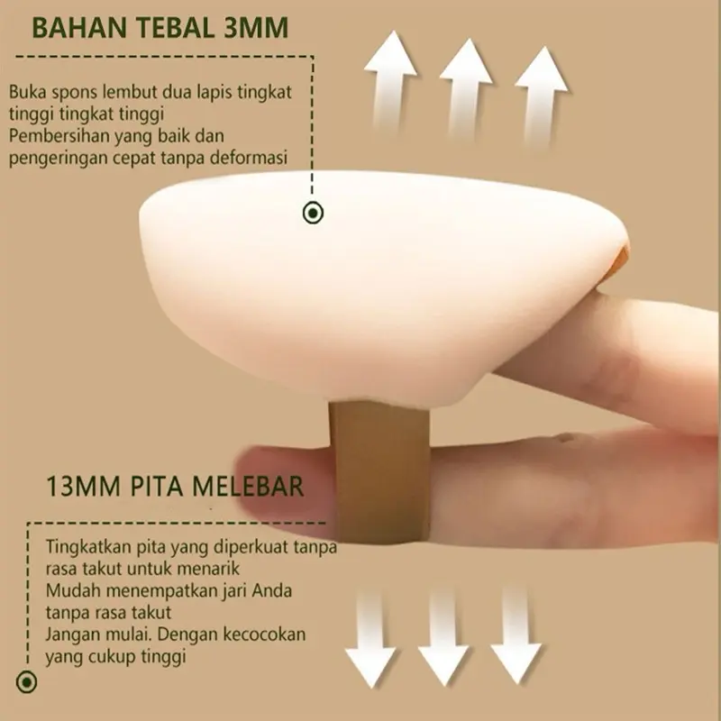 Puff Sponge Bedak Cair Spons Foundation Wajah Profesional Ekstra Besar Ekstra Tebal 7cm Lembut Dan Alami Blender sponge lokal 1