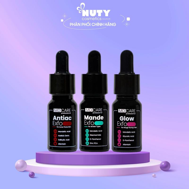  Serum Tẩy Tế Bào Chết Da MD CARE Mande Glow AntiAc Exfo  10ml chai  | NUTY cosmetics beautiful life 