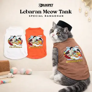 Baju Kucing dan Anjing Cowok Lucu Murah - Kaos Khongguan Lebaran